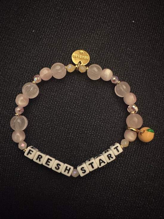 Little Words Project Jewelry - Little Words Project Fresh Start S/M Bracelet with Peach Charm